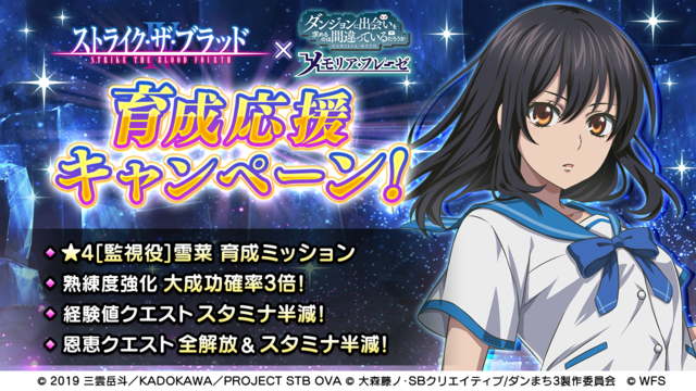 Is It Wrong To Try To Pick Up Girls In A Dungeon And Strike The Blood Fourth Collaboration Yukina Transforms Into A Hestia Costume Anime Anime Global