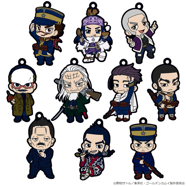 “GOLDEN KAMUY” Sugimoto, Ashiripa, and Lieutenant Tsurumi will Always be with You! Rubber Straps will be Released